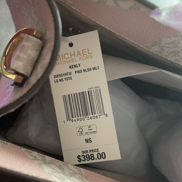 Michael Kors Kenly Large Graphic Logo Tote Satchel - Picture 7 of 7